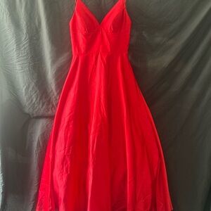 Betsy & Adam Red Spaghetti Strap Sundress for Prom